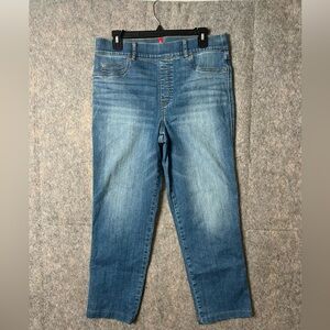Spanx Women's XL Ankle Straight Leg pull-on style Denim Jeans